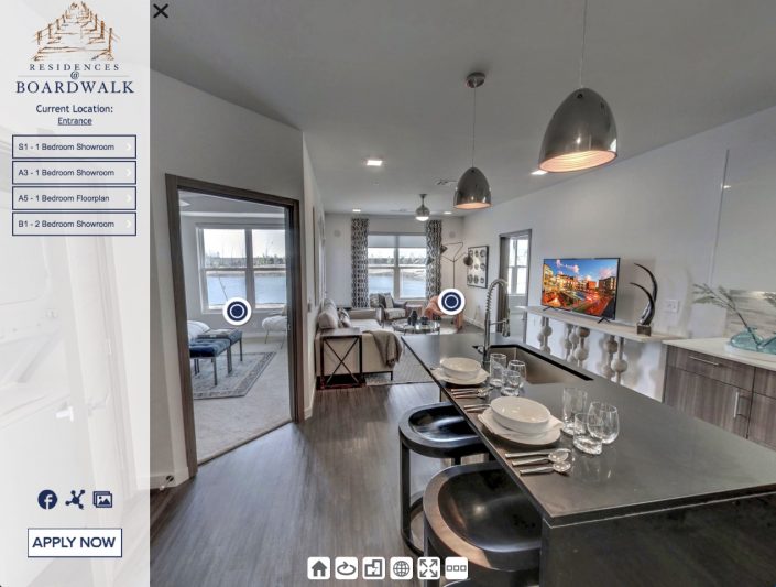 Apartment 360 tour residences at boardwalk